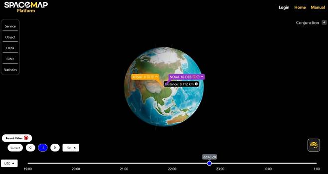 우리별3호 위성이 미국 국립해양대기청(NOAA)에서 운영한 위성 /n/사진=스페이스맵 갈무리