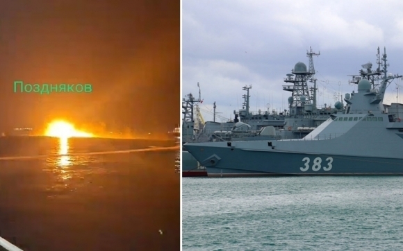 우크라이나군은 지난 3월 4일 밤부터 5일 새벽 사이 크림반도 페오도시아 항구를 공습해 러시아군의 세르게이 코토프함(사진)을 파괴하는데 성공했다고 밝혔다