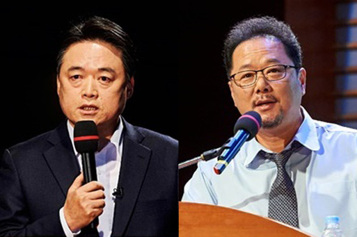 ▲최승호 전 MBC사장(왼쪽)과 박성제 전 MBC사장. 사진=MBC