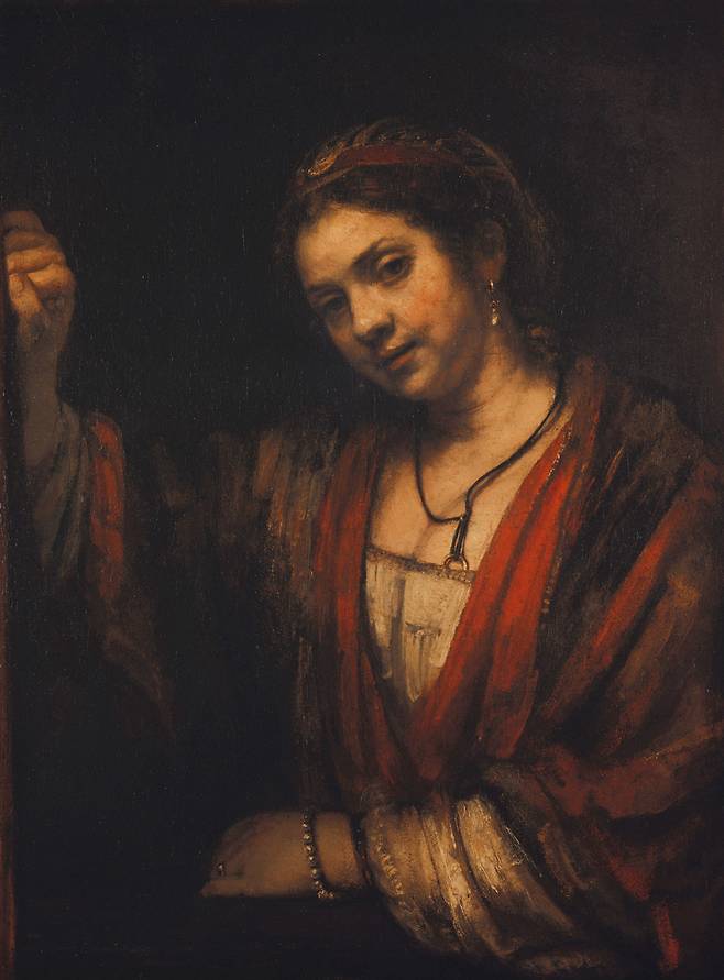 렘브란트, ‘문가에 서 있는 헨드리케’, 1654, 독일 베를린 게멜데갈러리