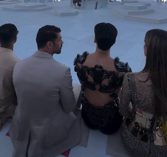 방석없이 끼어앉은 듯한 모습의 에이티즈 산 모습 포착 (출처 = 온라인 커뮤니티 네이트판)