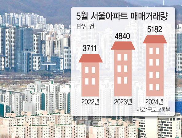 5월 서울아파트 매매거래량 (그래픽=이데일리 문승용 기자)