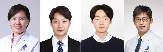 왼쪽부터 박유랑 교수, 유재용 박사, 심우섭 연구원, 김한상 교수