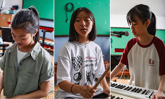 남나령 학생(왼쪽부터), 김채원 학생, 송채은 학생