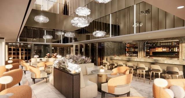 ‘온 더 클라우드’ 레스토랑 내부 전경. 사진=윈덤 그랜드 부산 제공