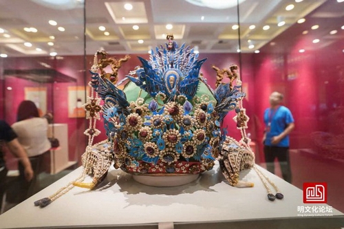 The empress' phoenix coronet featuring the design of six dragons and three phoenixes unearthed from Dingling (Tomb of Emperor Wanli)