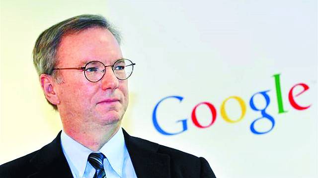 2대 CEO인 에릭 슈미트. 구글 홈페이지