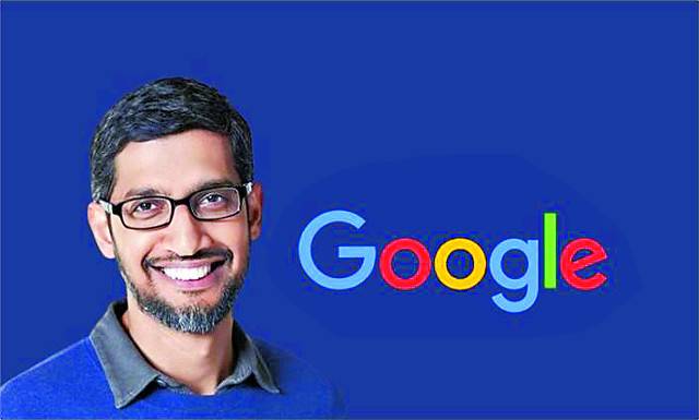 현 CEO인 순다르 피차이. 구글 홈페이지