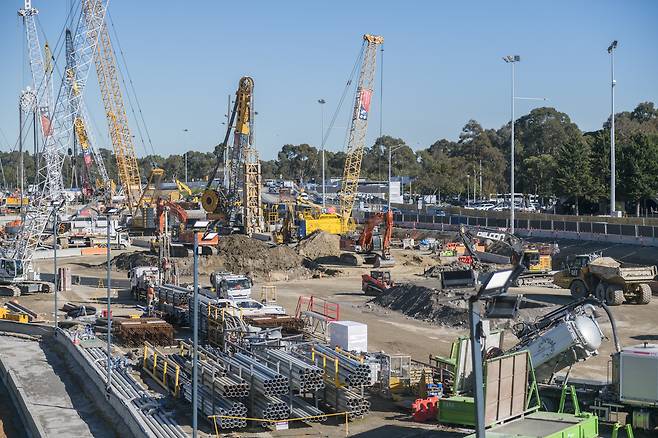 호주 멜버른 노스이스트링크 도로 구축 공사 현장(GS건설 제공).