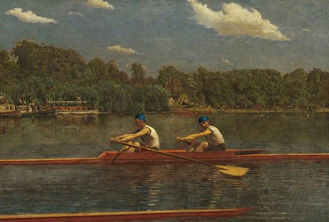 토머스 에이킨스의 ‘The Biglin Brothers Racing’(1872).