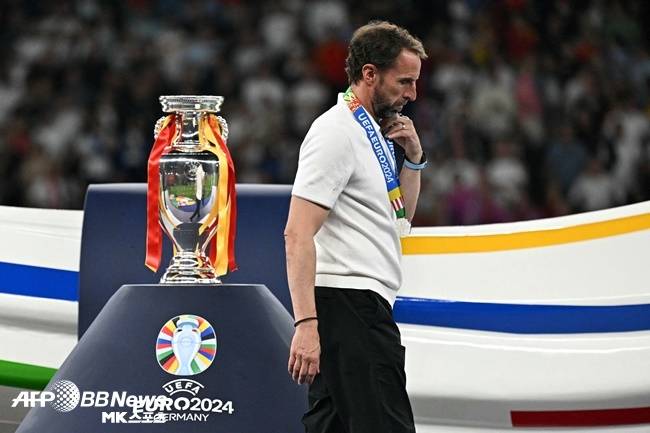 유로2024 준우승 후 심각한 표정의 가레스 사우스게이트 감독. 사진=ⓒAFPBBNews = News1