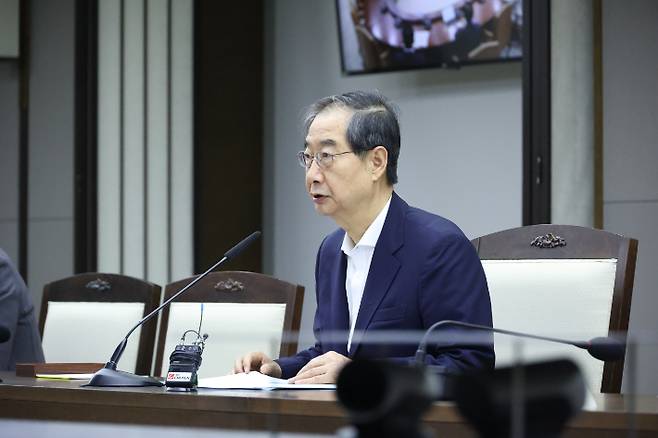 한덕수 국무총리. 연합뉴스