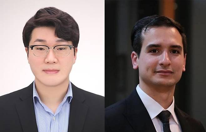 김익현 계명대 기계공학과 교수(왼쪽)와 호세인자데 석사연구원