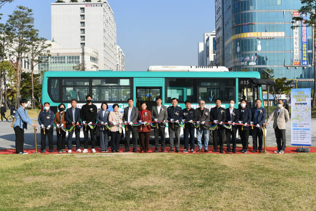 심야 부엉이 버스 개통식. 안산시 제공