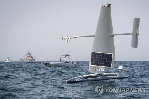 미 해군의 무인수상정 '세일드론'   [AP 연합뉴스 자료사진. 재판매 및 DB 금지]