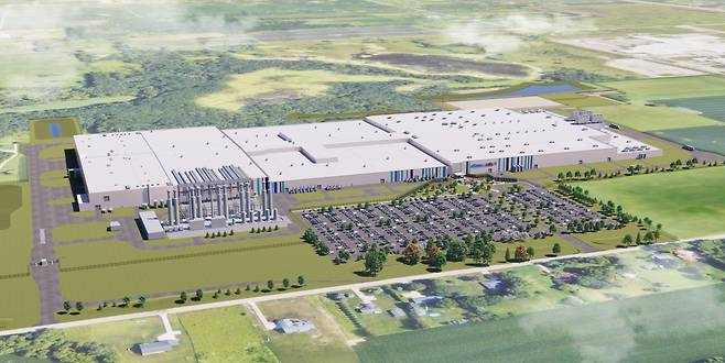 A rendering image of the third Ultium Cells battery plant in Lansing, Michigan (Ultium Cells)