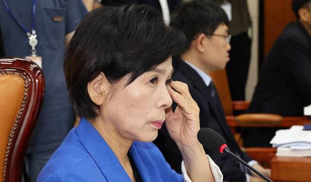 지난 16일 오후 국회에서 이진숙 방통위원장 후보자 인사청문회 실시계획서 채택, 방송법 개정안 등을 상정하는 국회 과학기술정보방송통신위원회 전체회의가 열리고 있다. 연합뉴스