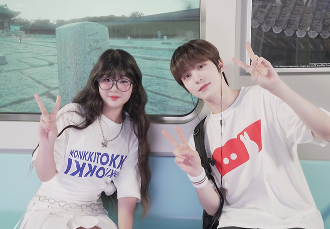 서이브와 에이티즈 윤호. 이브리데이 제공