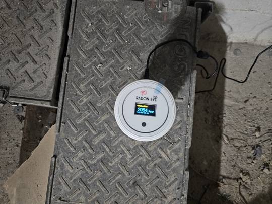 서울교통공사 통합노조가 지난 19일 암사역사공원역에서 측정한 라돈 검출량(출처 : 서울교통공사 통합노조)