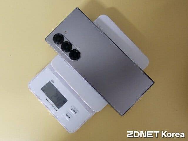 갤럭시Z폴드6 무게 (사진=지디넷코리아)