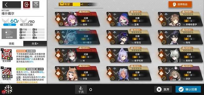 확정 2정예 상태인 모습. 육성 상태를 변명하자면 위샤델 유입 뉴비라서 그렇다.