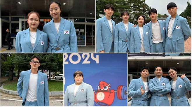 단복을 입은 한국 선수단의 모습(올림픽 공식 홈페이지 캡처)