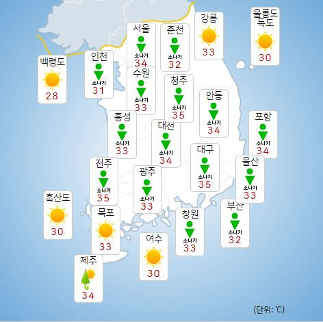 ⓒ기상청: 오늘(25일) 전국날씨