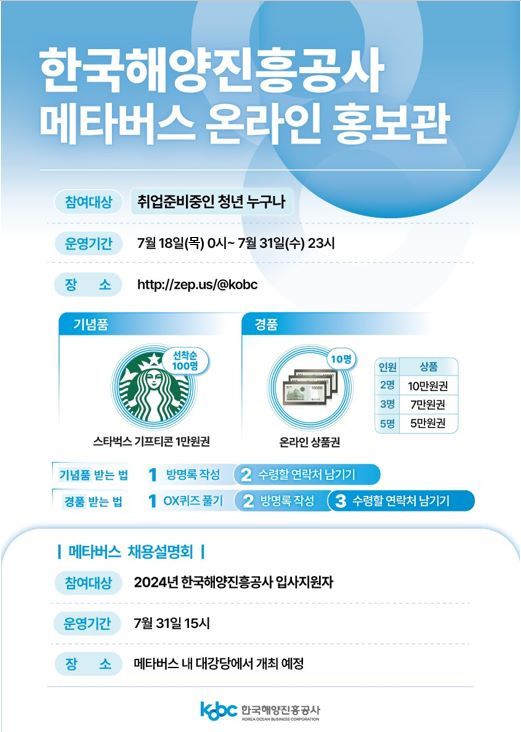 해양진흥공사 온라인 홍보관 포스터/사진=해양진흥공사