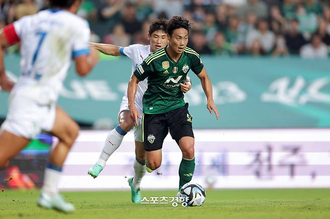 전북 현대 시절 백승호. 프로축구연맹 제공