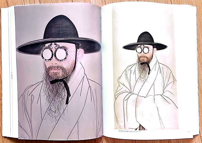 ▲김호석 수묵화집 신(神)에 수록된 대표작 '사유의 경련' 일부