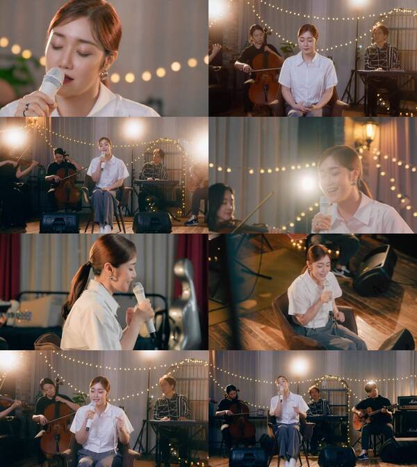 ▲ 류세라가 부르는 '시편 150' 프로젝트 네번째 곡 '이는 오직 여호와이시니이다' 뮤직비디오 장면들.&nbsp;제공|진엔원뮤직웍스