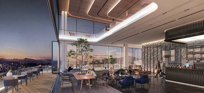 대우건설 개포써밋187 스카이라운지 조감도.(대우건설 제공)