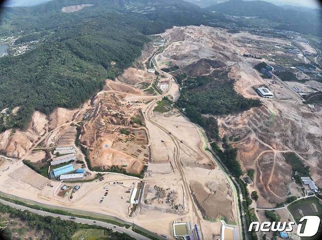 용인 반도체클러스터 조성 공사 현장 모습.(용인시 제공) ⓒ News1 김평석 기자