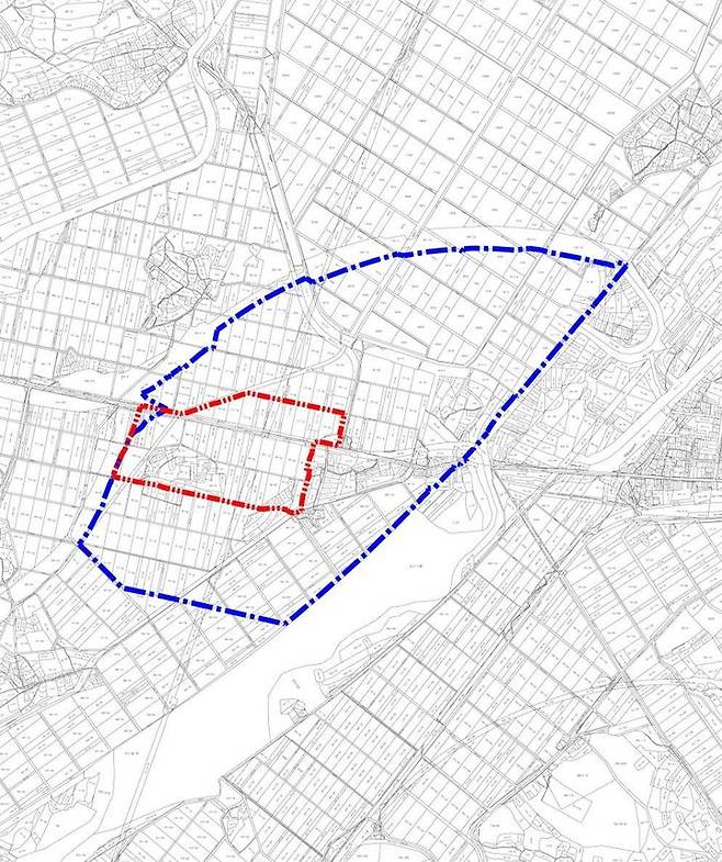 [홍성=뉴시스] 내포역세권 토지거래허가구역 재지정 위치도. *재판매 및 DB 금지