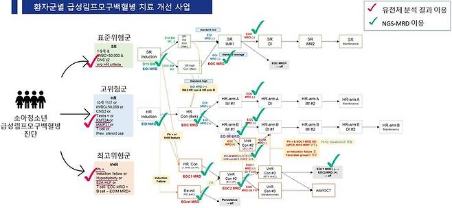 [서울=뉴시스] 31일 서울대병원은 국내 소아 급성림프모구백혈병(ALL) 환자들이 전국 어디서나 동일한 최적의 치료를 받을 수 있는 기반이 마련됐다고 밝혔다. 이는 이건희 소아암·희귀질환 극복사업의 일환으로, 선진국형 통합 유전체 분석과 NGS 기반 미세잔존질환 분석(MRD) 검사를 전국 환자들에게 무상으로 지원하고, 이를 기반으로 한 정밀의료 치료 임상 연구를 통해 가능하게 됐다. (사진=서울대병원 제공) 2024.07.31. photo@newsis.com *재판매 및 DB 금지