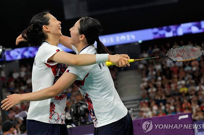 여자복식 김소영(왼쪽)-공희용 [AFP=연합뉴스]