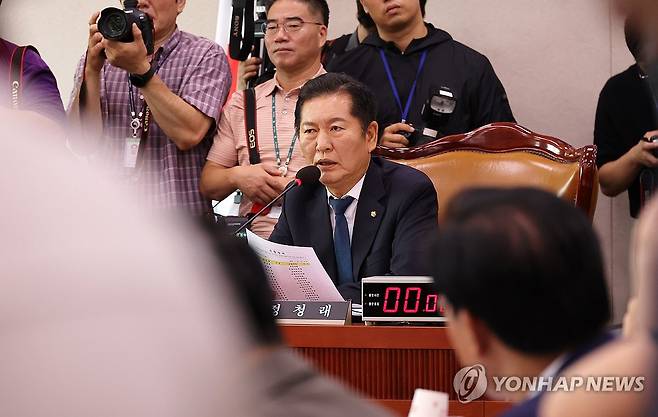 발언하는 정청래 위원장 [연합뉴스 자료사진]