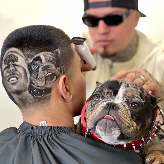 AwQS1722476046_715169729.jpg 손님 머리에 그림을 그리는 이발사