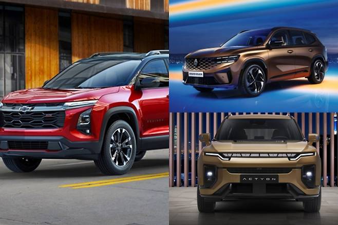 이쿼녹스, 그랑 콜레오스, 액티언 /사진=각사제공