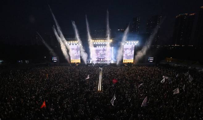 지난 2일 인천 송도달빛축제공원에서 열린 2024 펜타포트 록 페스티벌 첫날 공연 현장. 인천펜타포트 록 페스티벌 사무국