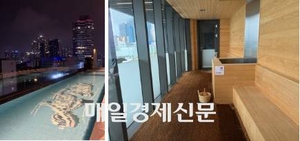 루프톱 수영장에는 사우나 시설도 있다. / 사진=홍지연 여행+ 기자