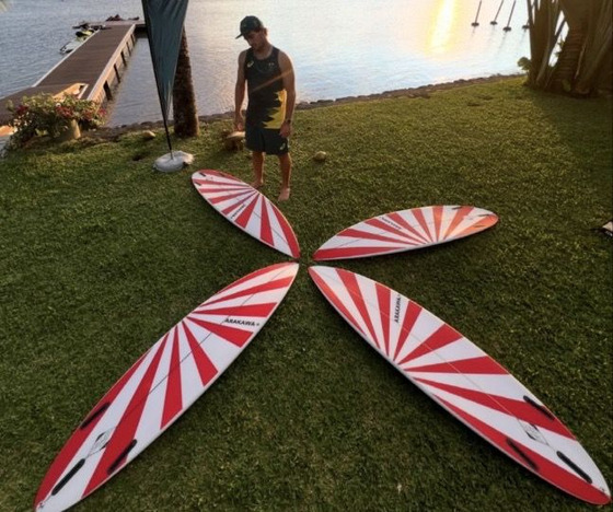 An image of Jack Robinson's original surfboard design uploaded on his personal Instagram account  [SCREEN CAPTURE]