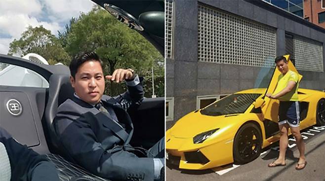 이희진은 자신의 SNS에 최고급 외제차를 타는 모습 등을 올리며 부를 자랑했다. ⓒ이희진 SNS 캡처