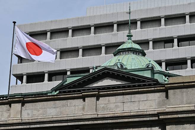 일본 도쿄 중심부에 있는 일본은행(BOJ) 본점 건물 전경(사진=AFP)