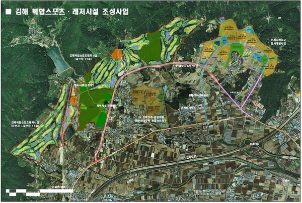 '김해 진례면 복합스포츠 레저시설 조성사업' 위치도. /김해시