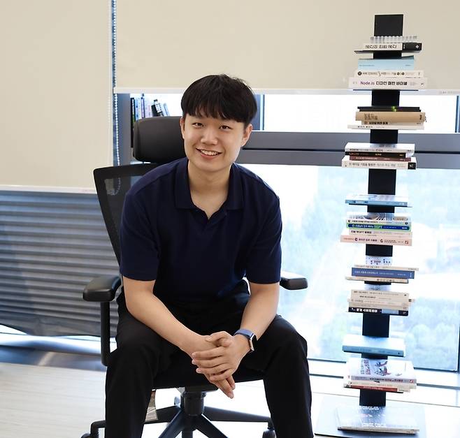 뤼튼테크놀로지스 박민준 엔서엔진 파트장이 매일경제와 인터뷰하고 있다. 뤼튼