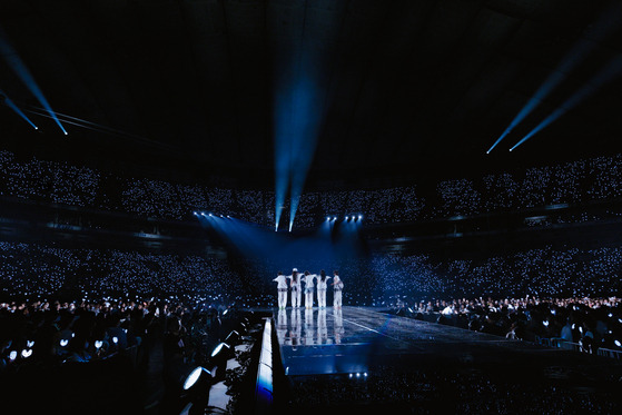 Girl group NewJeans performs its songs during the quintet's first meet and greet in Japan, the ″Bunnies Camp 2024 Tokyo Dome,″ which took place on June 26 and 27 at the Tokyo Dome, Japan. [ADOR]