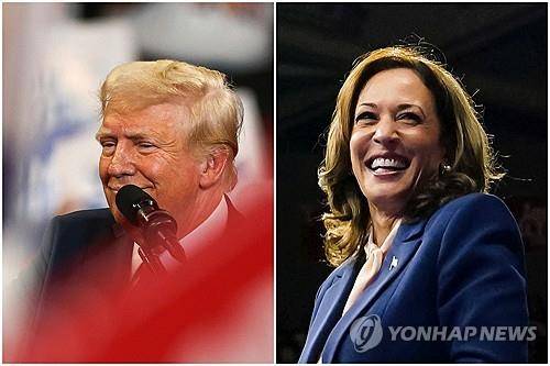 트럼프 전 대통령과 해리스 부통령 조합 사진 (로이터=연합뉴스)