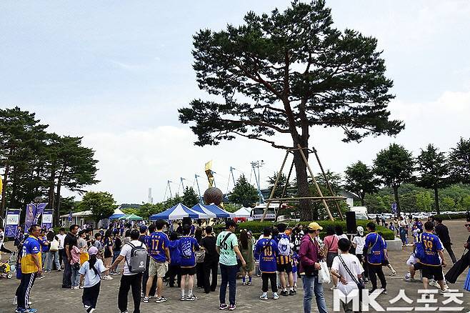 울산의 홈경기 날이면 울산문수경기장은 축제의 장으로 변한다. 사진=이근승 기자