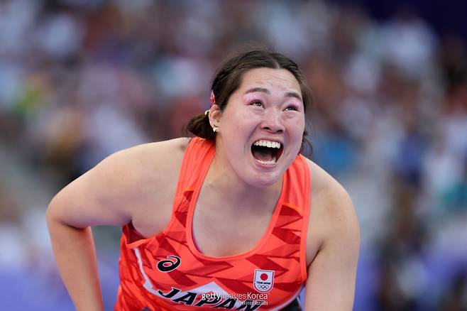 2024 파리 올림픽 여자 창던지기에서 우승한 기타구치. 게티이미지